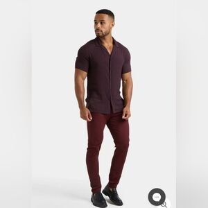 Express Men's Dark Burgundy Chino Pants